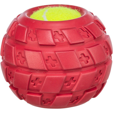Trixie minge tenis în anvelopă cauciuc, jucărie câini, 7,5 cm